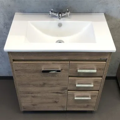 Купить Тумба Марио дуб темный с умыв Quadro 75 см,Comforty в интернет-магазине Akvilon.kz