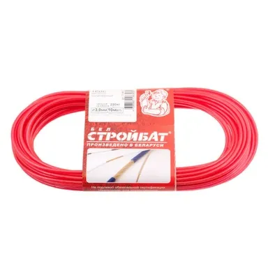 Купить Трос металлополимерный 3 мм (цветной/латунир. 10 м), Стройбат в интернет-магазине Akvilon.kz