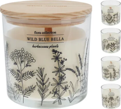 Купить Свеча залитая в банку с крышкой, 10x10 см, в ассортименте, Koopman в интернет-магазине Akvilon.kz