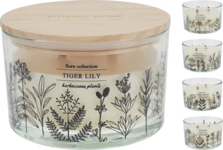 Купить Свеча залитая в банку с крышкой, 13x8 см, в ассортименте, Koopman в интернет-магазине Akvilon.kz