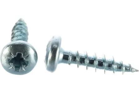 Купить Саморезы универсальные с полукруглой головкой, белый цинк, 3x16 мм, 25 шт, Стройбат в интернет-магазине Akvilon.kz