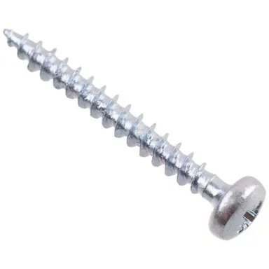 Купить Саморезы универсальные с полукруглой головкой, белый цинк, 3x25 мм, 20 шт, Стройбат в интернет-магазине Akvilon.kz