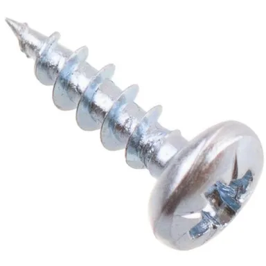 Купить Саморезы универсальные с полукруглой головкой, белый цинк, 3,5x12 мм, 25 шт, Стройбат в интернет-магазине Akvilon.kz