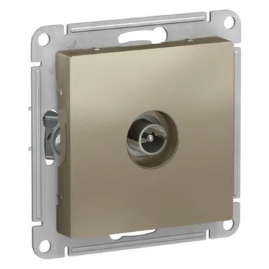 Купить Розетка одноместная ТВ,серия AtlasDesign шампань в интернет-магазине Akvilon.kz