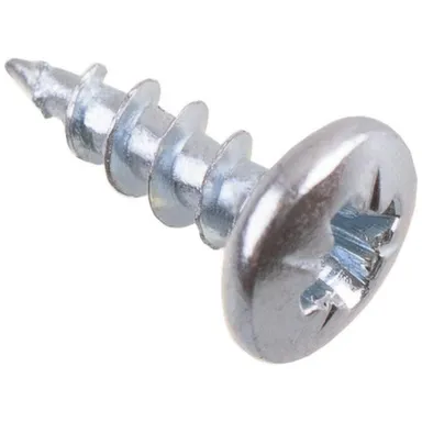 Купить Саморезы универсальные с полукруглой головкой, белый цинк, 4x12 мм, 20 шт, Стройбат в интернет-магазине Akvilon.kz