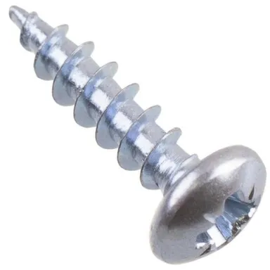 Купить Саморезы универсальные с полукруглой головкой, белый цинк, 4x16 мм, 18 шт, Стройбат в интернет-магазине Akvilon.kz