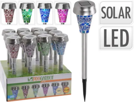 Купить Светильник садовый LED, 7,5x38 см, аккумуляторная батарея с подзарядкой от солнечного света, в ассортименте, Koopman в интернет-магазине Akvilon.kz