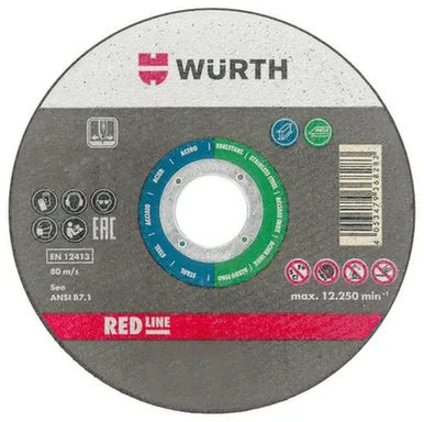 Купить Круг отрезной 180x2,5 мм по металлу, RED, Wurth в интернет-магазине Akvilon.kz