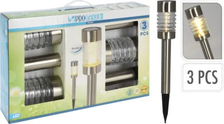 Купить Светильник садовый LED, 7,5x57 см, аккумуляторная батарея с подзарядкой от солнечного света, Koopman в интернет-магазине Akvilon.kz