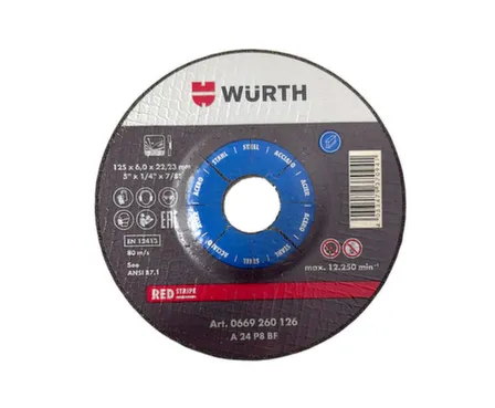 Купить Круг шлифовальный по металлу 125x6 мм, Wurth в интернет-магазине Akvilon.kz