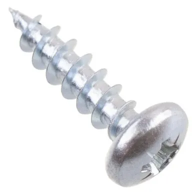 Купить Саморезы универсальные с полукруглой головкой, белый цинк, 5x20 мм, 12 шт, Стройбат в интернет-магазине Akvilon.kz