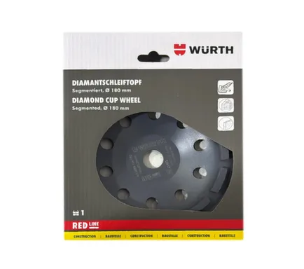 Купить Чашка алмазная для УШМ 180 мм, Wurth в интернет-магазине Akvilon.kz