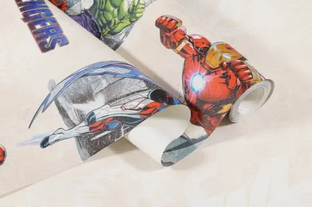 Купить Обои виниловые на флизелиновой основе Герои, мотив, светло-бежевый, 1,06x10 м, Артекс в интернет-магазине Akvilon.kz