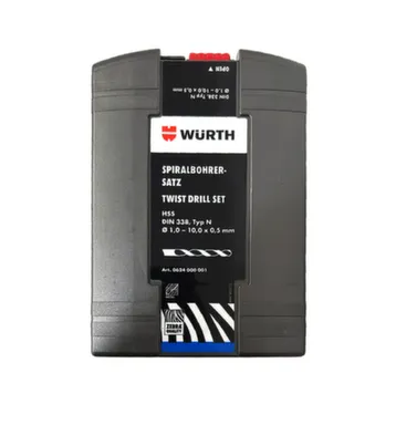 Купить Набор свёрел для стали 1-10 мм, 19 шт, Wurth в интернет-магазине Akvilon.kz