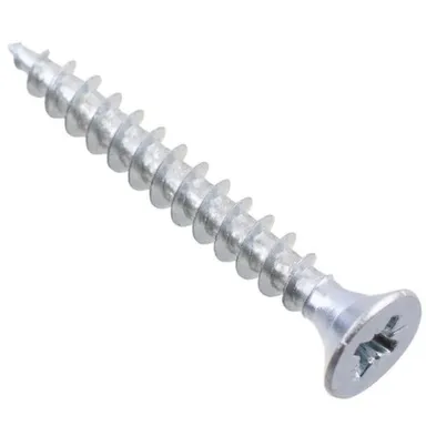 Купить Саморезы универсальные 4,5x35 мм, белый цинк, 200 шт, Стройбат в интернет-магазине Akvilon.kz