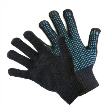 Купить Перчатки вязаные ХБ, с ПВХ-точкой, 60 г, 7,5 класс, чёрные, без и/у/200/10 в интернет-магазине Akvilon.kz Купить Перчатки вязаные ХБ, с ПВХ-точкой, 60 г, 7,5 класс, чёрные, без и/у/200/10 в интернет-магазине Akvilon.kz