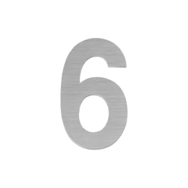 Купить Цифра самоклеящаяся сатинированный хром 6 в интернет-магазине Akvilon.kz