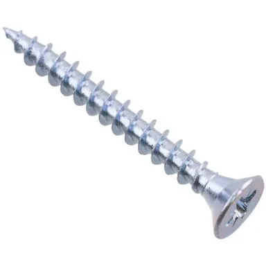 Купить Саморезы универсальные 6x50 мм, белый цинк, 100 шт, Стройбат в интернет-магазине Akvilon.kz