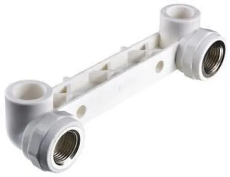 Купить Планка полипропиленовая с двумя водорозетками с переходом на ВР 20x1/2", Valteс в интернет-магазине Akvilon.kz