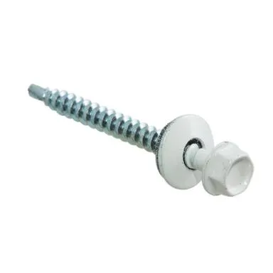 Купить Саморезы кровельные с буром 4,8x50 мм, белые, 200 шт, Стройбат в интернет-магазине Akvilon.kz