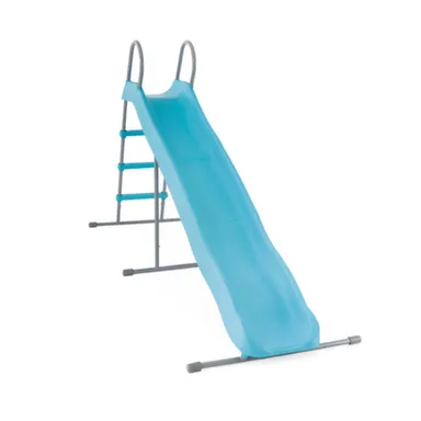 Купить Горка детская голубая 244см, Сталь/пластик, 3-10 лет, 251x84x147см, INTEX в интернет-магазине Akvilon.kz