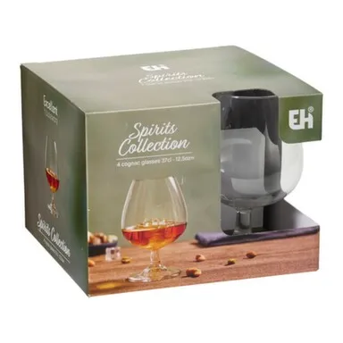 Купить Бокал для коньяка, 370 мл, набор 4 шт, Koopman в интернет-магазине Akvilon.kz