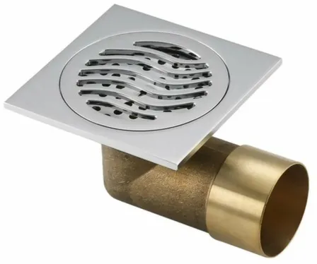 Купить Трап вертикальный с выпуском D50 мм, хром, 100x100 мм, Gappo в интернет-магазине Akvilon.kz