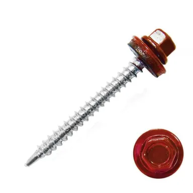 Купить Саморез кровельный 4,8x70 красный RAL 3011 в интернет-магазине Akvilon.kz