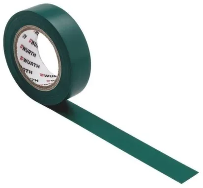 Купить Изолента зеленая 15ммX10мХ0,1 мм, Wurth в интернет-магазине Akvilon.kz
