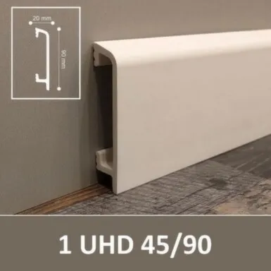 Купить Плинтус 90x20x2400мм UHD Polymer, Solid в интернет-магазине Akvilon.kz
