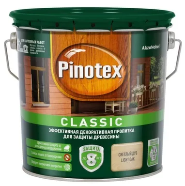 Купить Защитная декоративная пропитка Pinotex Classic светлый дуб 2,7 л в интернет-магазине Akvilon.kz