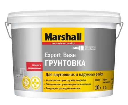 Купить Грунтовка акриловая глубокого проникновения Marshall Export base для внутренних и наружых работ 10 л в интернет-магазине Akvilon.kz