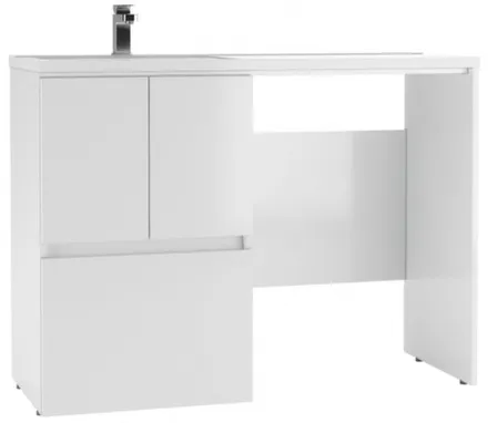 Купить Тумба Космос Норма Н1 с умывальником Камила левый 120 см, Домино в интернет-магазине Akvilon.kz