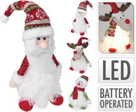 Купить Фигурка рождественская Санта/олень/снеговик, с подсветкой LED, Koopman в интернет-магазине Akvilon.kz
