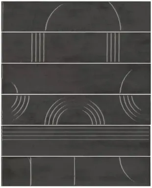 Купить Панно Мажорель черный 6x28,5 см, Kerama Marazzi в интернет-магазине Akvilon.kz