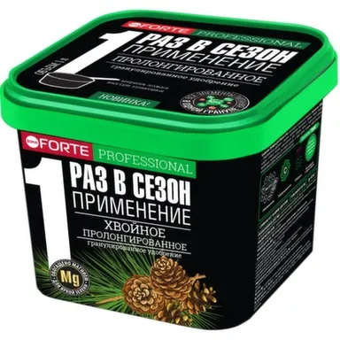 Удобрение сухое гранулированное Хвойное с биодоступным кремнием, ведро 1 л, Bona Forte в интернет-магазине Akvilon.kz