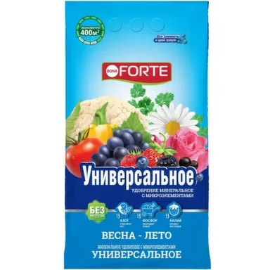 Удобрение комплексное с микроэлементами Универсальное весна-лето, пакет 2,5 кг, Bona Forte в интернет-магазине Akvilon.kz Удобрение комплексное с микроэлементами Универсальное весна-лето, пакет 2,5 кг, Bona Forte в интернет-магазине Akvilon.kz