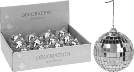 Купить Елочное украшение Диско-шар, серебро, диаметр 8 см, Koopman в интернет-магазине Akvilon.kz