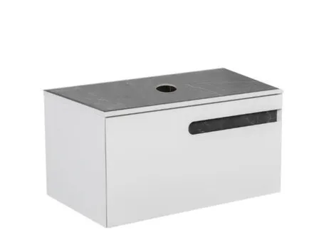 Купить Тумба подвесная Остин Белый матовый со столешницей 80 см, Аква Родос в интернет-магазине Akvilon.kz