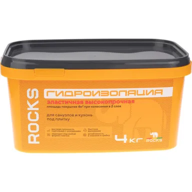 Купить Гидроизоляция акриловая, 4 кг, Rocks в интернет-магазине Akvilon.kz
