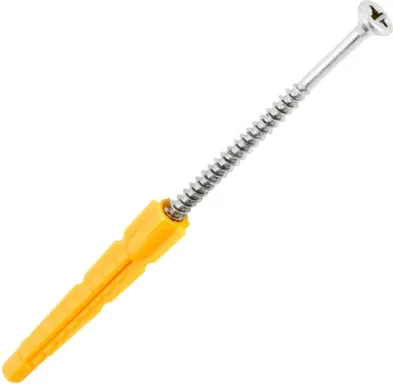 Купить Дюбель универсальный 8x52 мм с саморезом 5x70 мм, 5 шт, Стройбат в интернет-магазине Akvilon.kz