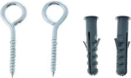 Купить Крюк-кольцо с дюбелем 10 мм, 2 шт, Стройбат в интернет-магазине Akvilon.kz
