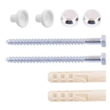 Купить Набор для крепления унитаза 10x80 мм, серебро, 2 шт, Стройбат в интернет-магазине Akvilon.kz