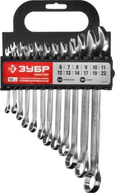 Купить Набор комбинированных гаечных ключей, 6-22 мм, 12 предметов, ЗУБР в интернет-магазине Akvilon.kz