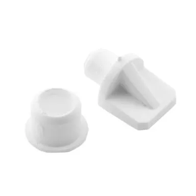 Купить Полкодержатель пластмассовый с втулкой, лопаточка, D7 мм, белый, 16 шт, Стройбат в интернет-магазине Akvilon.kz