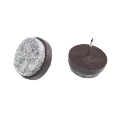 Купить Пункт пластмассовый с гвоздем и фетровой прокладкой 24 мм, темный, 4 шт, Стройбат в интернет-магазине Akvilon.kz