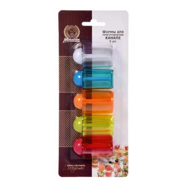 Купить Формы для приготовления канапе пластиковые, 5 шт, 6x3 см/48/24, MARMITON в интернет-магазине Akvilon.kz