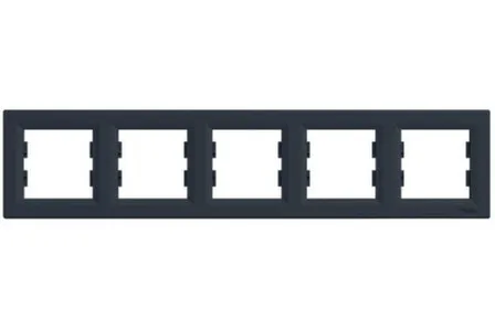 Купить Антрацит рамка 5- местная Asfora в интернет-магазине Akvilon.kz