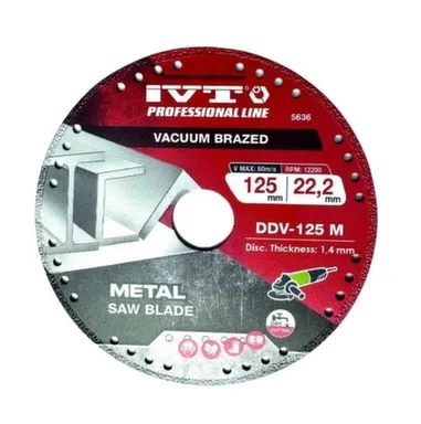 Купить Диск алмазный для УШМ 125 мм по металлу, IVT в интернет-магазине Akvilon.kz