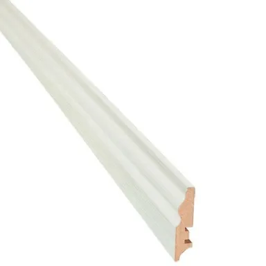 Купить НС Плинтус МДФ 70x16x2400 мм жемчуг белый 70 Жемчуг белый в интернет-магазине Akvilon.kz